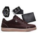 Kit Tênis Sapato Masculino Casual Relógio Carteira Cinto - Magazine Malu shop